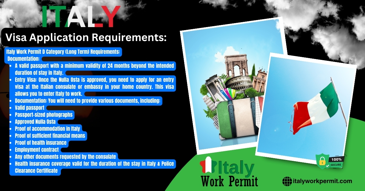 How to Apply for a Work Permit, Student Visa, Business Visa, Investor Visa, and Resident Card Visa from Benin to Italy?